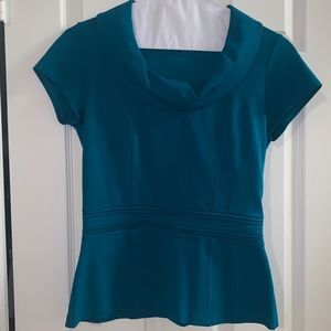 White House Black Market Teal Blouse Size 4